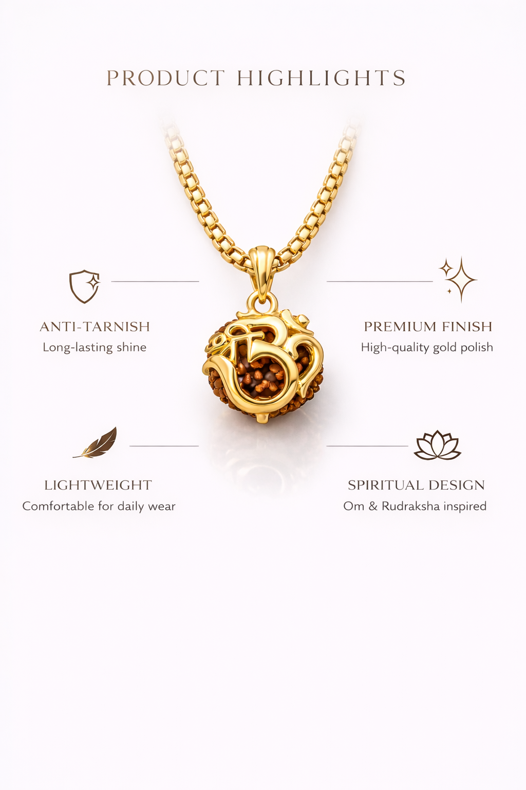 Om Rudraksha Pendant