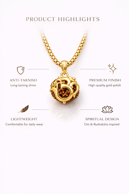Om Rudraksha Pendant